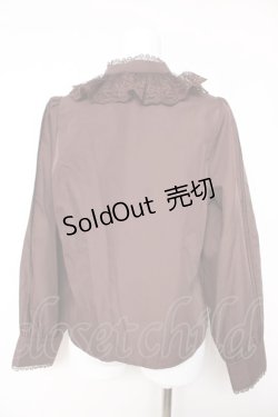 画像2: axes femme kawaii / チュールレース衿ブラウス M 茶 Y-26-01-28-029-AX-BL-SZ-ZY