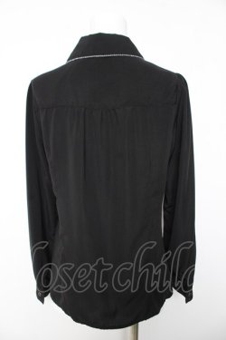 画像2: axes femme POETIQUE / タイ付きブラウス M 黒 Y-26-01-28-030-AX-BL-SZ-ZY