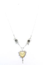 画像2: axes femme / 蝶×ローズネックレス  シルバー Y-26-01-28-005-AX-AC-SZ-ZT639-F002 (2)