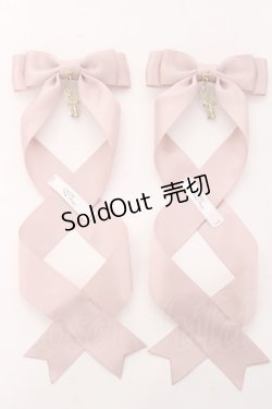 画像1: LOTUS ribbon / ツインテールリボンバレッタ  ピンク Y-26-01-31-005-EL-ZA-SZ-ZY