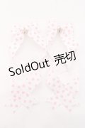 LOTUS ribbon / ツインテールリボンバレッタ  白×ピンク Y-26-01-31-006-EL-ZA-SZ-ZT618
