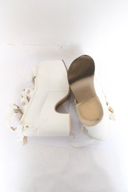 画像4: LIZ LISA / クロスストラップリボンパンプス M 白 Y-26-01-31-043-LO-SH-SZ-ZY