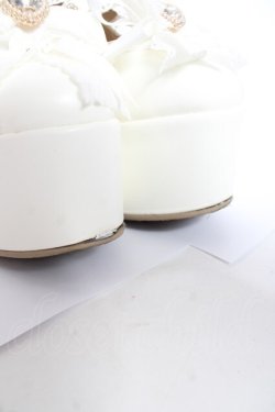 画像6: LIZ LISA / クロスストラップリボンパンプス M 白 Y-26-01-31-043-LO-SH-SZ-ZY