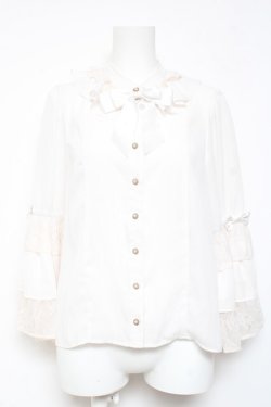 画像1: axes femme kawaii / ケープ風ノースリブラウス M 白 Y-26-01-31-049-AX-BL-SZ-ZY