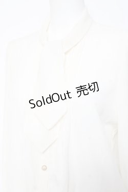 画像3: axes femme POETIQUE / ボウタイブラウス M 生成り Y-26-01-31-052-AX-BL-SZ-ZY