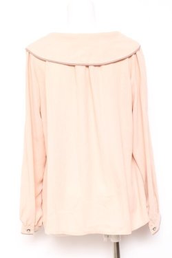 画像2: axes femme / パイピングブラウス M ベージュ Y-26-01-31-054-AX-BL-SZ-ZY