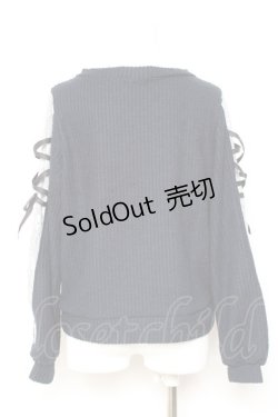 画像3: axes femme / 袖レースアップデザインプルオーバー F 紺 Y-26-01-31-057-AX-TO-SZ-ZY