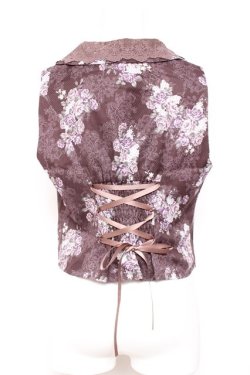 画像3: axes femme / グランブーケ柄レース襟ベスト F Dブラウン Y-26-01-31-058-AX-TO-SZ-ZY