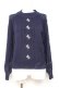 画像1: axes femme / 花刺繍ボトルネックニットプルオーバー M 紺 Y-26-01-31-060-AX-TO-SZ-ZY (1)