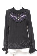 axes femme / フラワー刺繍プルオーバー M 黒 Y-26-01-31-062-AX-TO-SZ-ZY