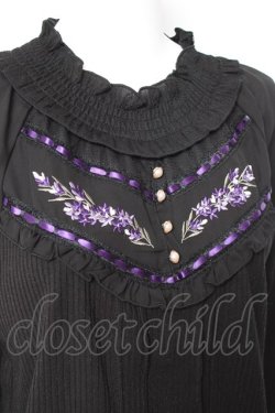 画像3: axes femme / フラワー刺繍プルオーバー M 黒 Y-26-01-31-062-AX-TO-SZ-ZY