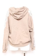 画像2: axes femme / 袖レース裏毛パーカー M ベージュ Y-26-01-31-063-AX-TO-SZ-ZT023 (2)
