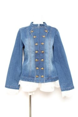 画像1: axes femme NOSTALGIE / ナポレオンデニムジャケット F ウォッシュ Y-26-01-31-068-AX-JA-SZ-ZY