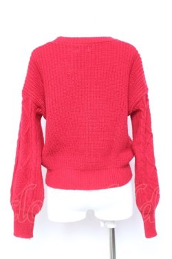 画像2: merry jenny / リボンいっぱいニット  赤 Y-26-01-31-069-LO-TO-SZ-ZY