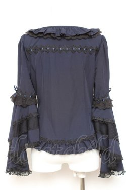 画像3: Hoshibako Works / ベル・エピヌ　ブラウス  ネイビー Y-26-01-31-073-LO-BL-SZ-ZY