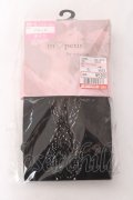 m petit by misako / AMブブンレースアミタイツ M-L 中黒 Y-26-01-31-013-LO-ZA-SZ-ZY