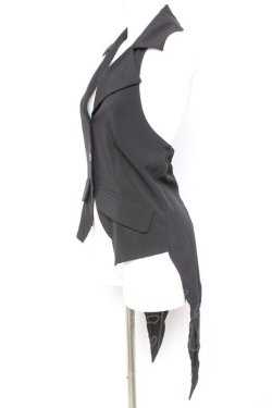 画像2: carina e Arle quin / ホルター燕尾ベスト  黒 Y-26-01-31-074-LO-TO-SZ-ZY