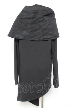 画像3: NAOTO SEVEN / BIGカラー変形カーディガン  黒 Y-26-01-31-076-HN-TO-SZ-ZY