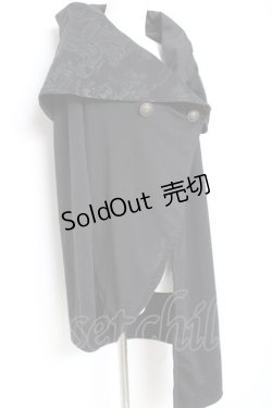 画像4: NAOTO SEVEN / BIGカラー変形カーディガン  黒 Y-26-01-31-076-HN-TO-SZ-ZY