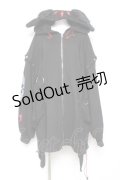 Gamchu / Gamchu × Faputa motif Zip-up hoodie F ブラック×レッド Y-26-01-31-077-PU-TO-SZ-ZY