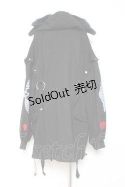 画像3: Gamchu / Gamchu × Faputa motif Zip-up hoodie F ブラック×レッド Y-26-01-31-077-PU-TO-SZ-ZY