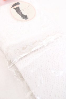 画像2: m petit by misako / AMOVKレーシーフリル 23-25cm 濃白 Y-26-01-31-014-LO-ZA-SZ-ZY