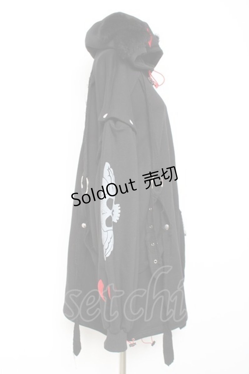 画像4: Gamchu / Gamchu × Faputa motif Zip-up hoodie F ブラック×レッド Y-26-01-31-077-PU-TO-SZ-ZT0408Y (4)