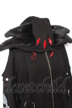 画像5: Gamchu / Gamchu × Faputa motif Zip-up hoodie F ブラック×レッド Y-26-01-31-077-PU-TO-SZ-ZY
