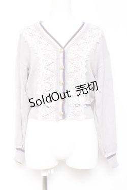 画像1: axes femme POETIQUE / ラインデザインカーディガン M グレー Y-26-01-31-078-AX-TO-SZ-ZY