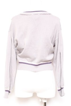 画像2: axes femme POETIQUE / ラインデザインカーディガン M グレー Y-26-01-31-078-AX-TO-SZ-ZY