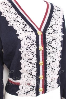 画像3: axes femme POETIQUE / ラインデザインカーディガン M 紺 Y-26-01-31-079-AX-TO-SZ-ZT062