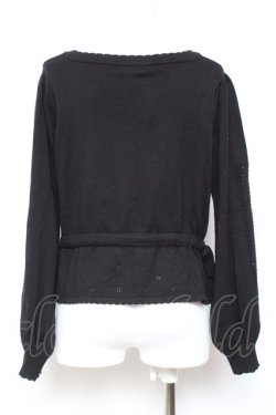 画像2: axes femme POETIQUE / チューリップニットカーディガン M 黒 Y-26-01-31-080-AX-TO-SZ-ZY