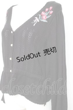 画像3: axes femme POETIQUE / チューリップニットカーディガン M 黒 Y-26-01-31-080-AX-TO-SZ-ZY