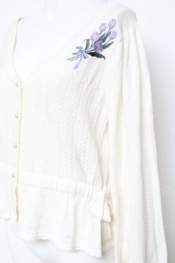 画像3: axes femme POETIQUE / チューリップニットカーディガン M 白 Y-26-01-31-081-AX-TO-SZ-ZY