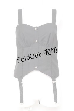 画像1: axes femme POETIQUE / ガーターデザインビスチェ M 黒 Y-26-01-31-082-AX-TO-SZ-ZY