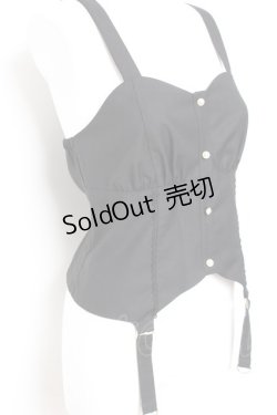 画像3: axes femme POETIQUE / ガーターデザインビスチェ M 黒 Y-26-01-31-082-AX-TO-SZ-ZY