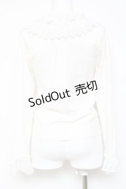 画像2: axes femme kawaii / レーシーフリルニットプル M 白 Y-26-01-31-083-AX-TO-SZ-ZY