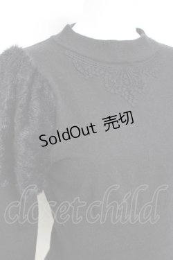 画像3: Kurumi Collaboration / ショルダーファーニット  黒 Y-26-01-31-089-LO-TO-SZ-ZY