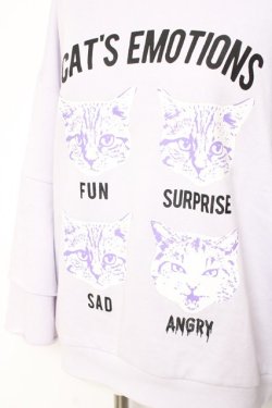 画像3: LISTEN FLAVOR / ネコノキモチ ベルスリーブプルオーバー F ラベンダー Y-26-01-31-090-PU-TO-SZ-ZY