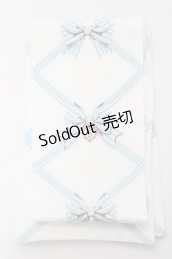 画像1: BABY, THE STARS SHINE BRIGHT / リボン柄プリントオーバーニーソックス  オフ白×ミント Y-26-01-31-017-BA-ZA-SZ-ZY