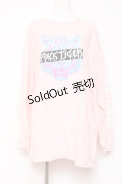 画像1: LISTEN FLAVOR / タイガープリントカットソー  ピンク Y-26-01-31-093-PU-TO-SZ-ZY