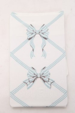 画像2: BABY, THE STARS SHINE BRIGHT / リボン柄プリントオーバーニーソックス  オフ白×ミント Y-26-01-31-017-BA-ZA-SZ-ZY