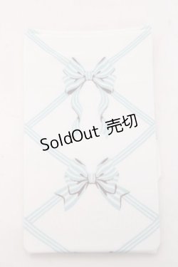 画像2: BABY, THE STARS SHINE BRIGHT / リボン柄プリントオーバーニーソックス  オフ白×ミント Y-26-01-31-017-BA-ZA-SZ-ZY