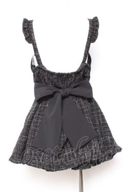 画像3: Ank Rouge / ハートエプロンツイードSETUP M 黒 Y-26-01-31-095-CA-OP-SZ-ZY