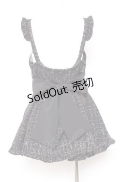 画像3: Ank Rouge / ハートエプロンツイードSETUP M 黒 Y-26-01-31-095-CA-OP-SZ-ZY