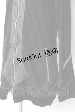 画像5: Sixh / ベロア切替ファーフードパーカー  黒 Y-26-01-31-096-HN-TO-SZ-ZY