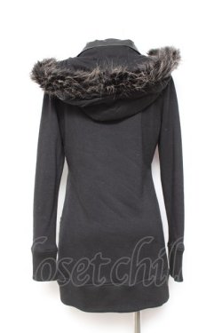 画像3: SEX POT ReVeNGe / レザーベルトデザインファーフードパーカー M 黒 Y-26-01-31-097-SP-TO-SZ-ZY