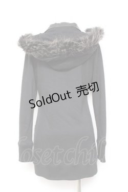 画像3: SEX POT ReVeNGe / レザーベルトデザインファーフードパーカー M 黒 Y-26-01-31-097-SP-TO-SZ-ZT0205P