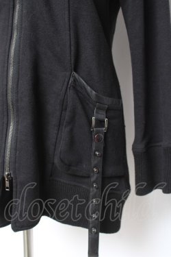 画像5: SEX POT ReVeNGe / レザーベルトデザインファーフードパーカー M 黒 Y-26-01-31-097-SP-TO-SZ-ZY