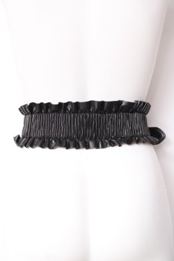 画像2: axes femme / クラシカルバックルベルト  黒 Y-26-01-31-019-AX-AC-SZ-ZY